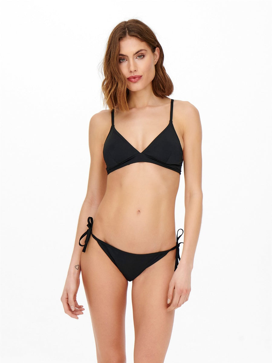 QINJOYER Black Cross Front Bikini Set With V Waist And String Bottoms For Women  Swimsuit With Thong Bottles From Eoghannally, $14.65
