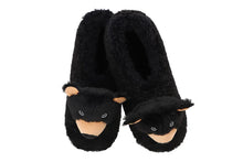 Load image into Gallery viewer, SLIPPERS SNOOZIES BLACK BEAR
