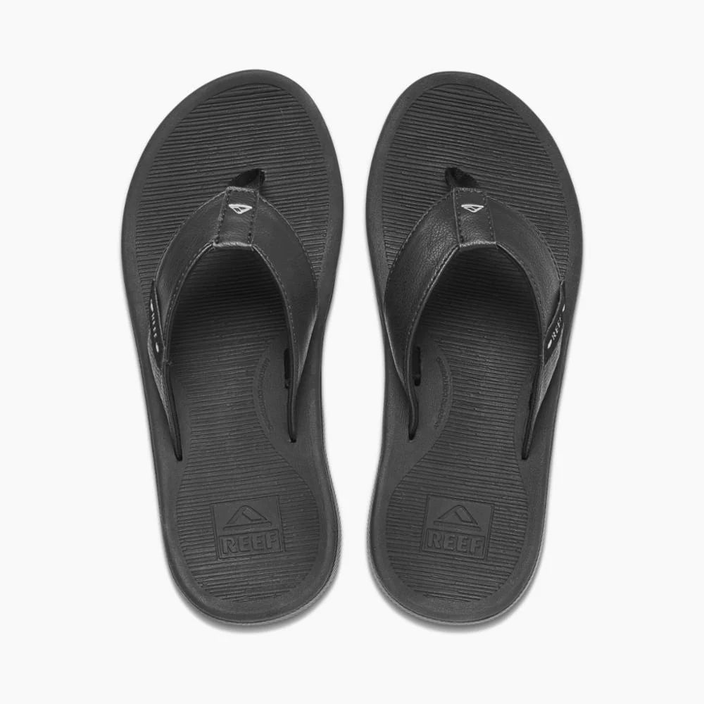 Black reef flip flops mens discount