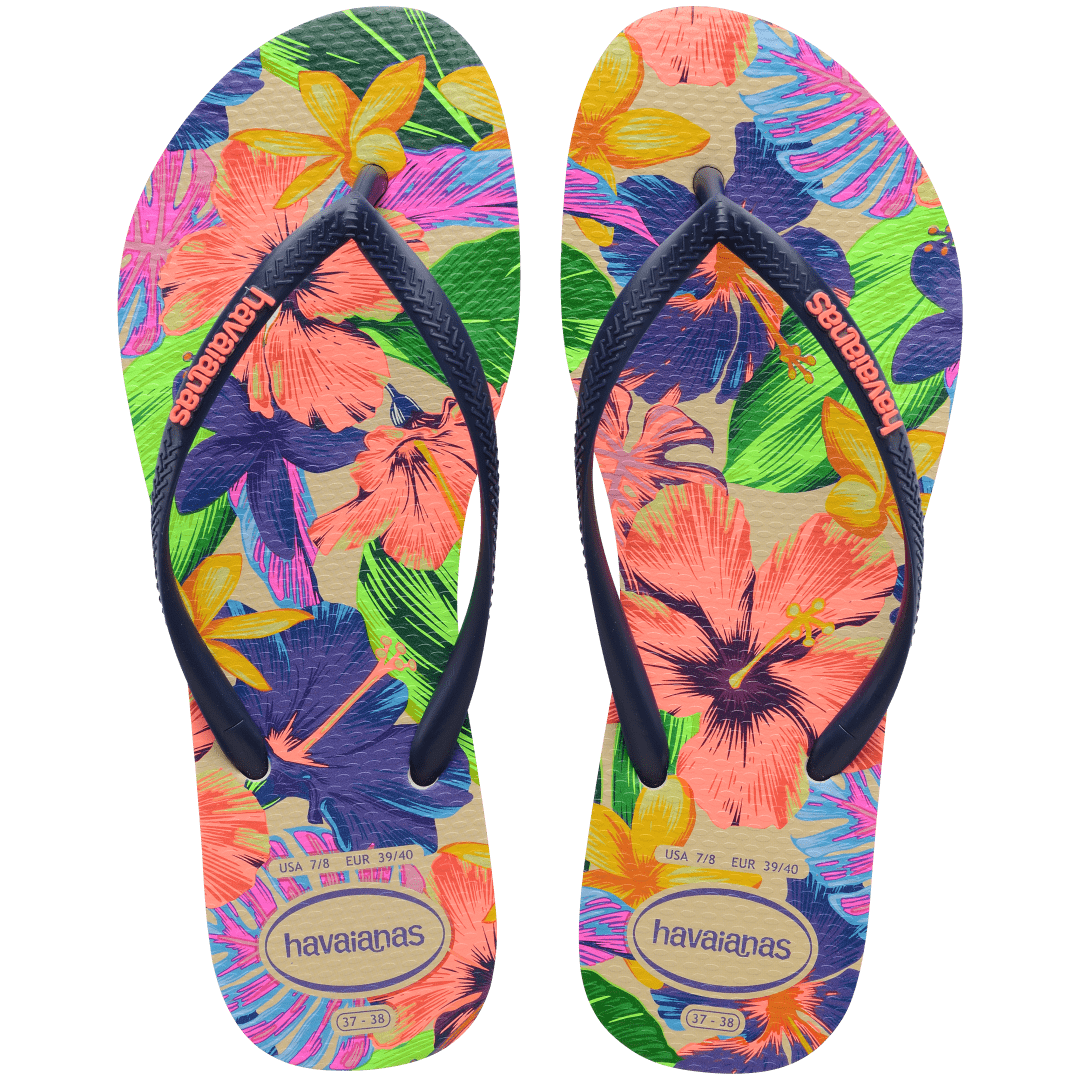 Havaianas slim floral flip flops discount