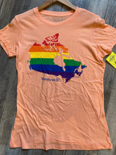 Load image into Gallery viewer, PRIDE MAP T-SHIRT WOMENS
